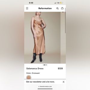 Reformation Size 0 Salamanca Dress- Croissant Color